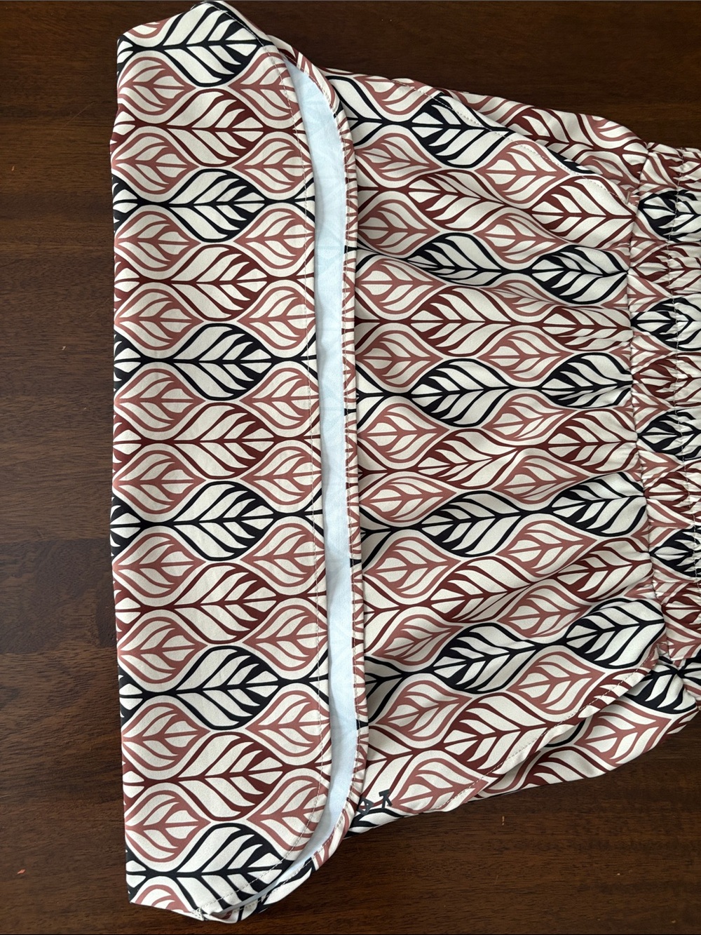 Kavu Sleeveless V-Neck Midi Dress in Rust, Black and Cream Size S - Picture 5 of 6